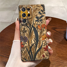 复古花丛手机壳适用三星A04菲林壳保护套A14硬壳A55欧美S25跨境款