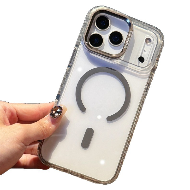 镜头支架适用iPhone17PROMAX手机壳点彩磁吸硬壳苹果17防摔保护套|undefined