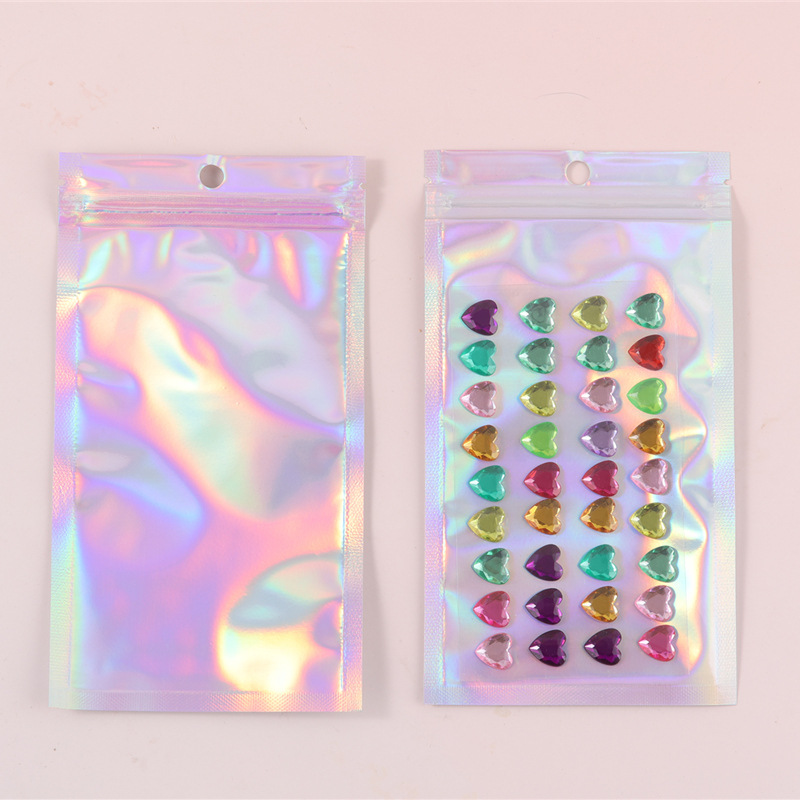 Laser packaging bags, ziplock bags, data cable yin and yang bags, glitter aluminum foil plastic bags, colorful jewelry bags