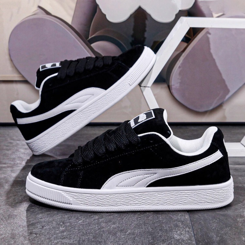 Plus-Size New Couple's Loafers for Women, Low-Top Thick-Soled Fashionable Versatile Casual Sneakers, Trendy Women's Skate White Shoes