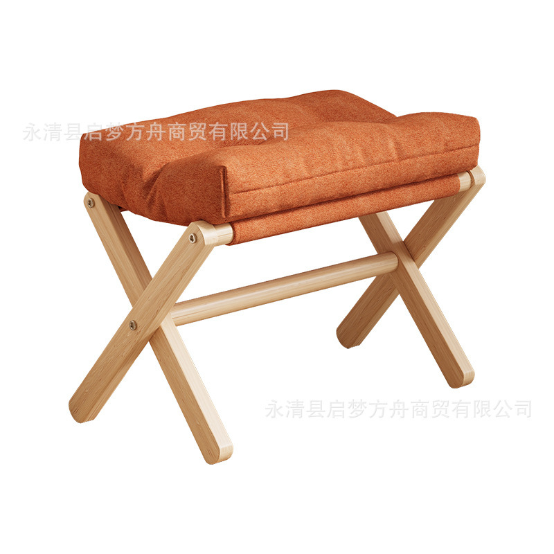 脚踏家用客厅沙发凳换鞋凳折叠翘脚凳垫脚凳子办公室搁脚神器实木|undefined