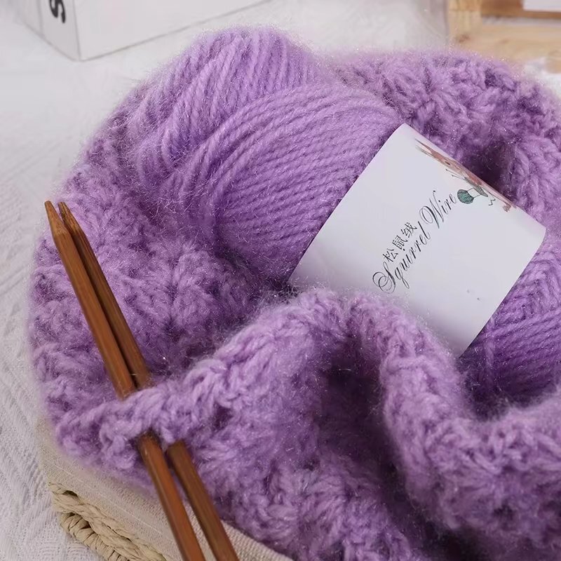 Squirrel Wool Medium Thick Thread Ball Hand-Knitted Hat Scarf Outwear Shawl Mohair Wholesale Thread Sweater Squirrel Wool Medium Thick Thread Ball Hand-Knitted Hat Scarf Outwear Shawl Mohair Wholesale Thread Sweater