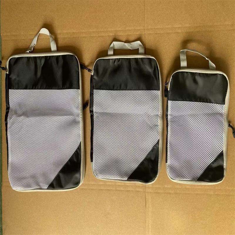 Viaje plegable bolsa de almacenamiento traje de malla visual equipaje trolley caso organizador bolsa