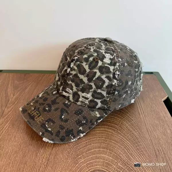 Olive green leopard print