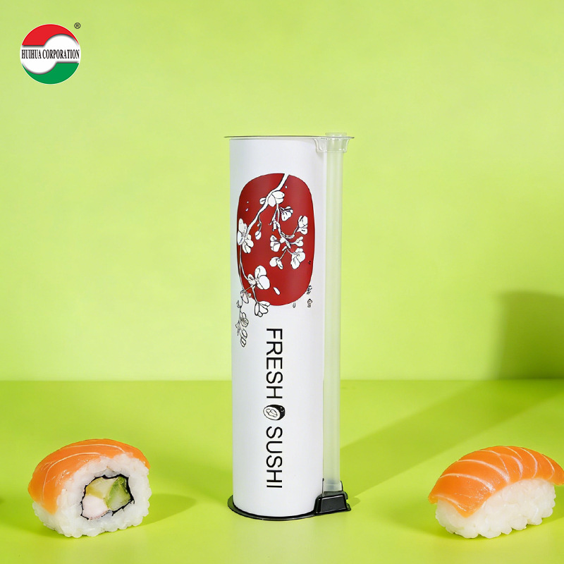 Fábrica de stock tubular de sushi con tubo de salsa 52mm de calibre de sushi envases de papel de grado alimenticio para llevar sushi image 7