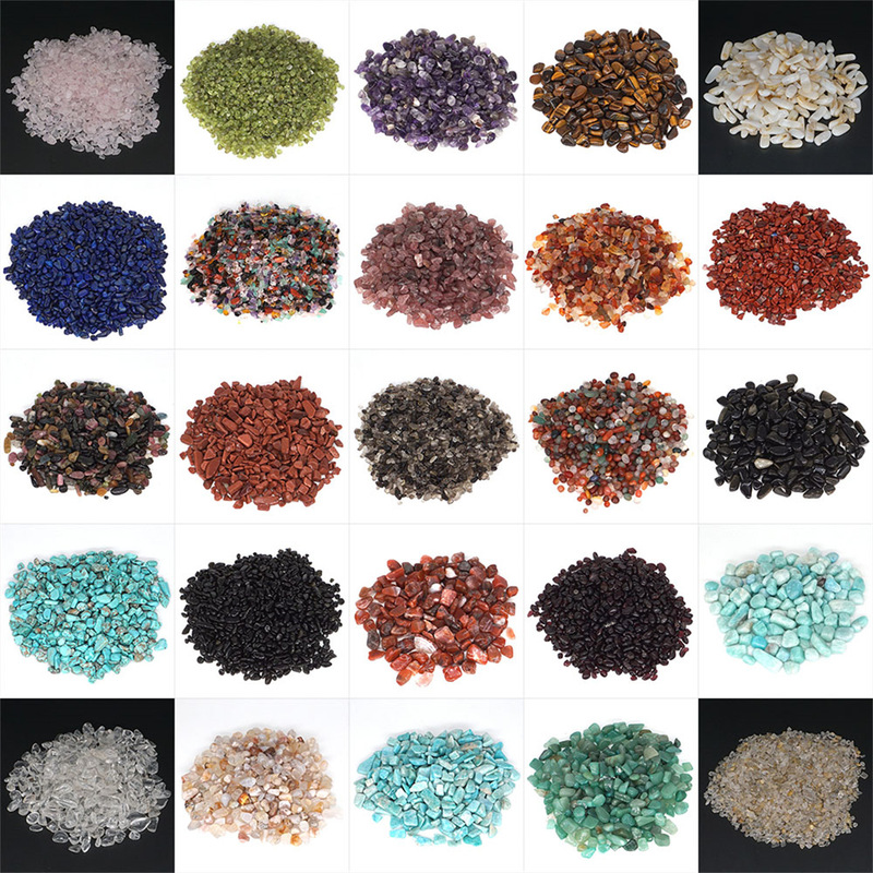 Natural Crystal Gravel White Pink Amethyst Gravel Flower Pot Fish Tank Decoration Ornaments Aromatherapy Small Particles Nail Art Stone