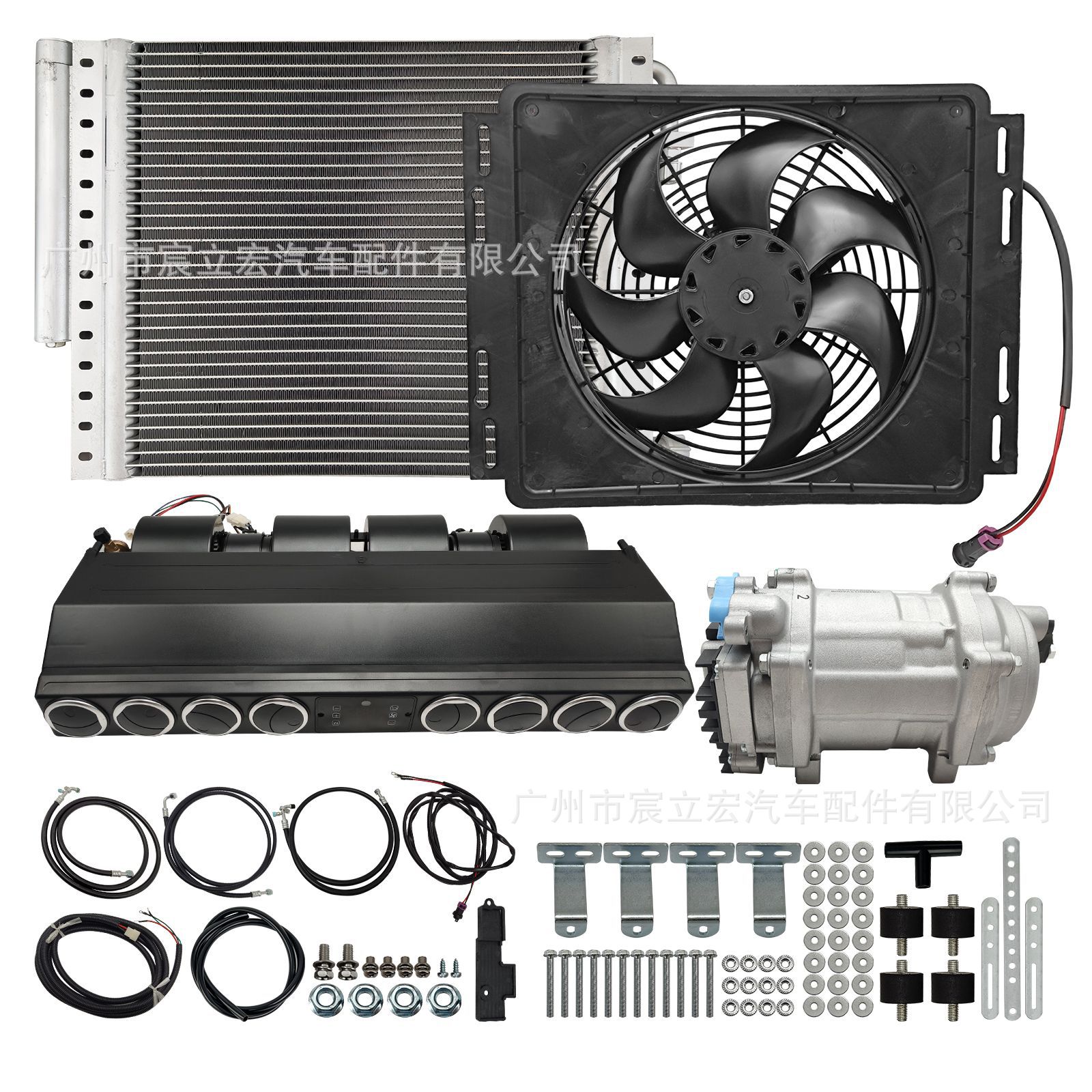 Automotive air conditioning, Tongyongxing Universal Under-Dash Car - 12v-beu-868l-left-drive-single-cooling-ac-kit-assembly-beu868l-set-01-1