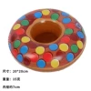 Brown wave dot bread coaster