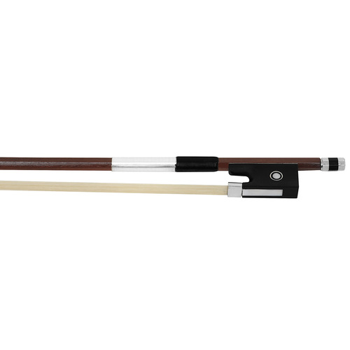 QA-18 violin bow 4/4 Brazilian mahogany bow pure horsetail ebony white shell silver sheepskin handheld bow