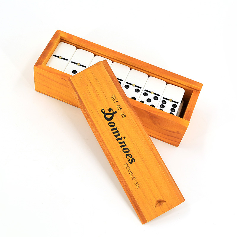 Doble 6 Domino 28 unidades polvo de jade eléctrica material pensamiento rompecabezas juego los niños regalo juego juguetes al por mayor