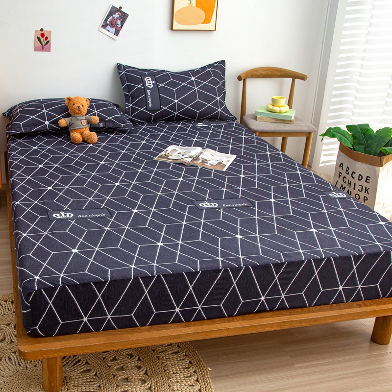 New Foreign Trade Fitted Bed Sheets Single-Piece Bed Cover Bed Cover Four-Season Simmons Mattress Pure Washed Cotton Dust-Proof Protective Cover Bed Sheets
