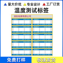 深圳厂家测温贴片 小型温度测试标签 温试纸多种变色温度现货批发