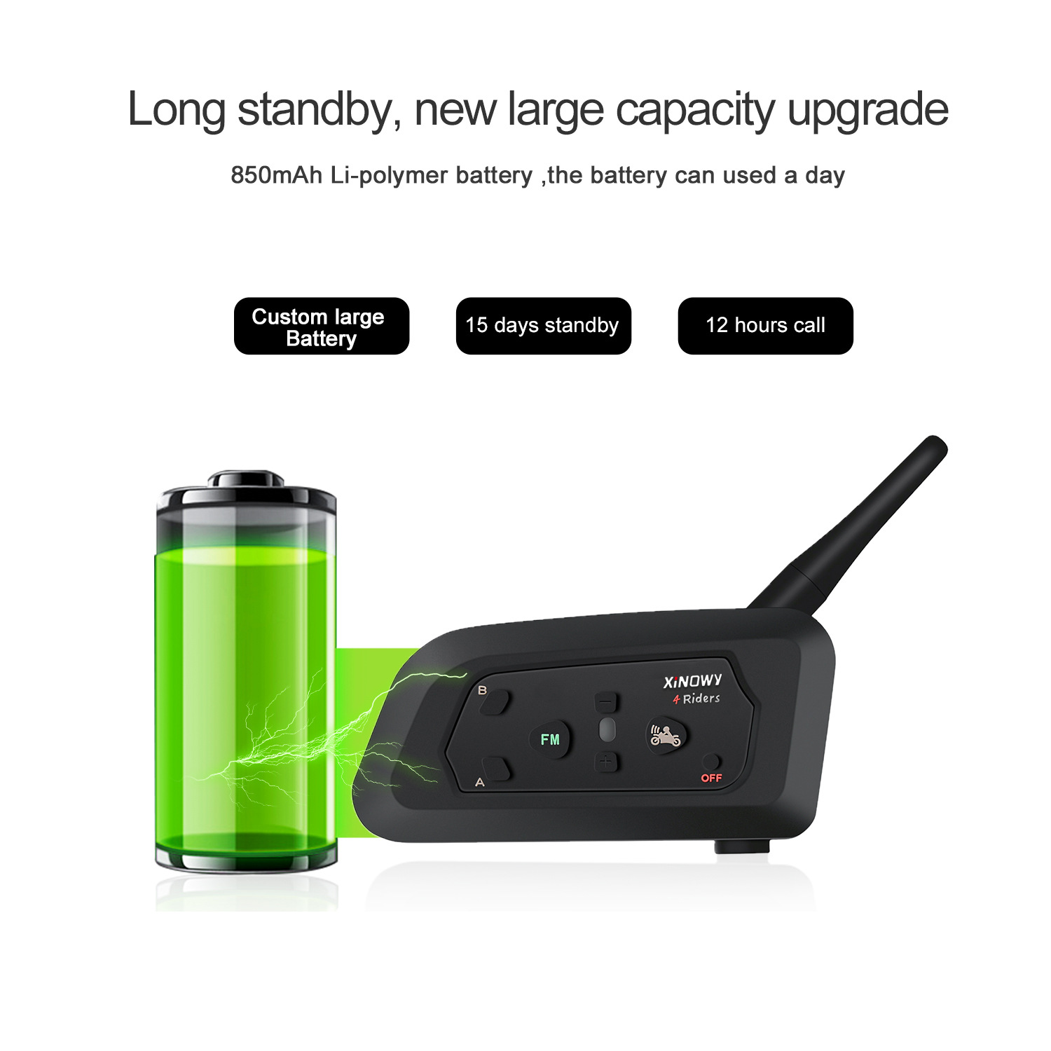 Xinowyv4Cpro Ear-Hook Football Referee Intercom Headset for 4 People, Simultaneous Referee Intercom, 3 Sets, 4 Sets