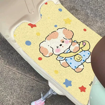 Freely Cutable Anti-Slip Mat, Cartoon – Electric vehicle foot mat - cream-puppy-3050cm-the-wire-loop-material-needs-to-be-cut-by-yourself