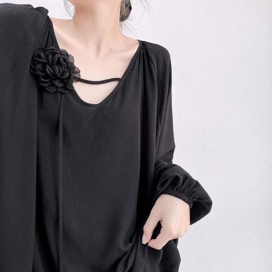 Zen Style Solid Color Silk Pajamas Women's 2025 New Spring and Summer Long Sleeve Loose Cotton Silk Home Clothes suit plus size