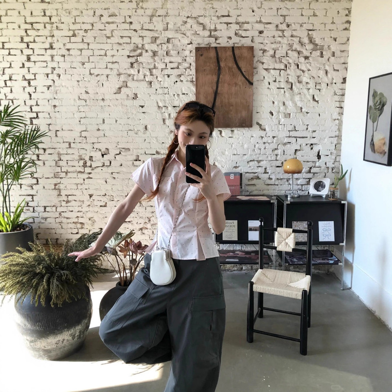 Korean Style Relaxed Plaid Shirt Women's Jacket Summer Thin Loose Flesh-Covering Versatile Long-Sleeved Shirt Cardigan Top