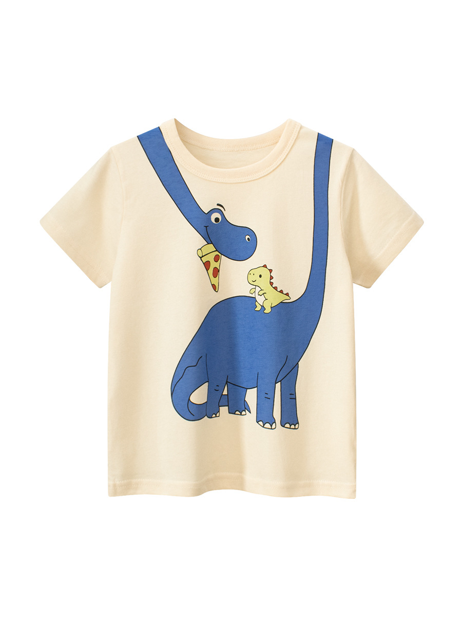 27kids Ropa infantil transfronteriza, nueva colección de verano 2026, camiseta de manga corta con dibujos animados para niños, ropa de bebé, dropshipping