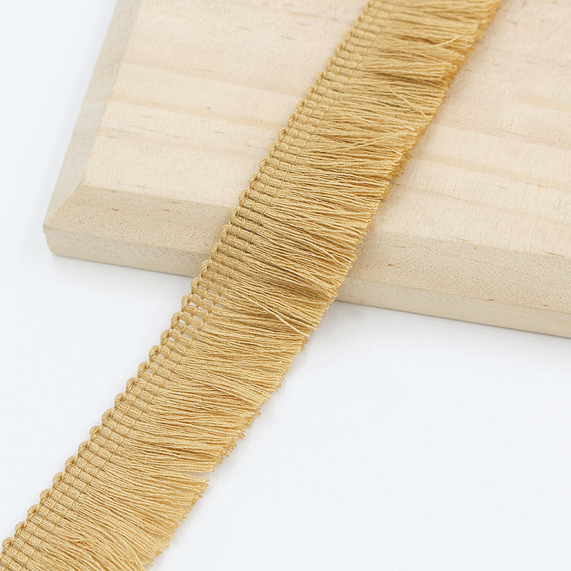 Oeko-tex color 2,5 cm poliéster flecos pendientes de encaje ropa almohada borla decorativa accesorios de encaje