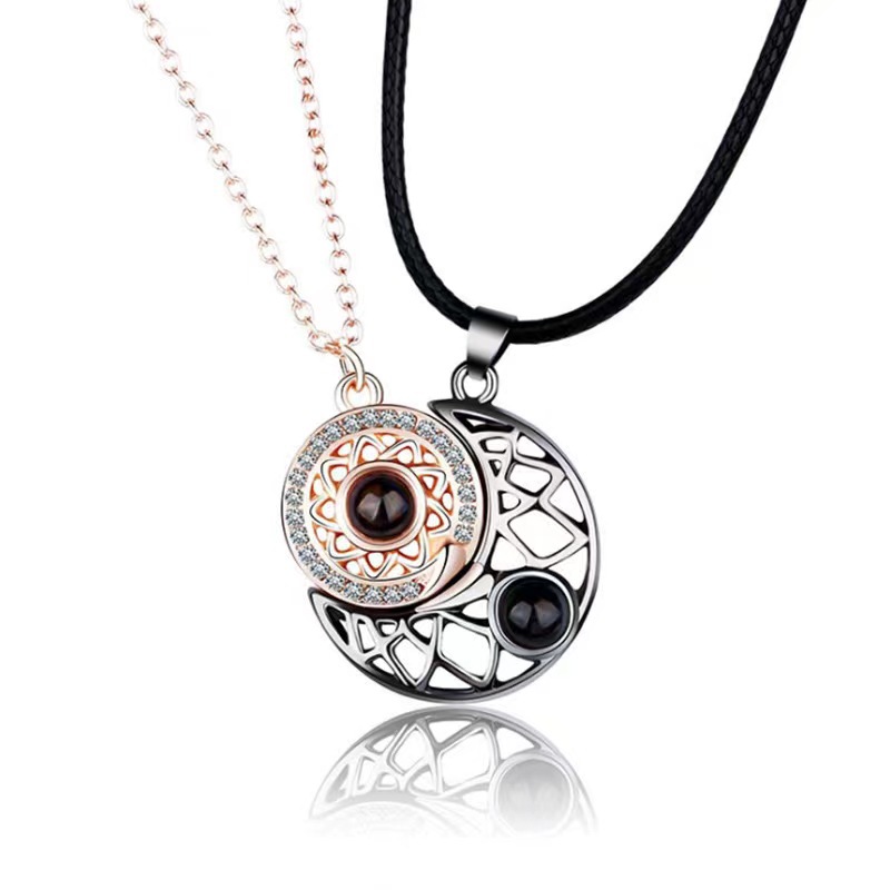 Romantic Sweet Geometric Heart Shape Copper Pendant Necklace In Bulk display picture 4