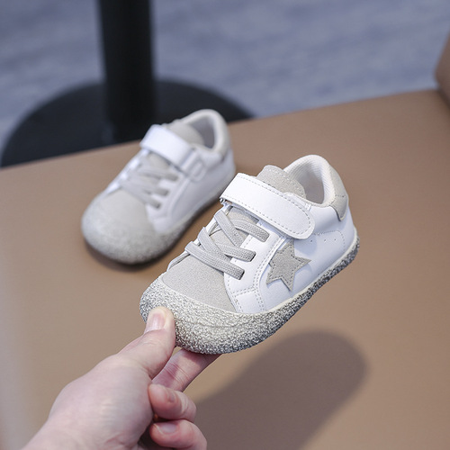 Korean style new style  spring and autumn comfortable Velcro casual sneakers soft bottom baby shoes children's shoes anti-kick