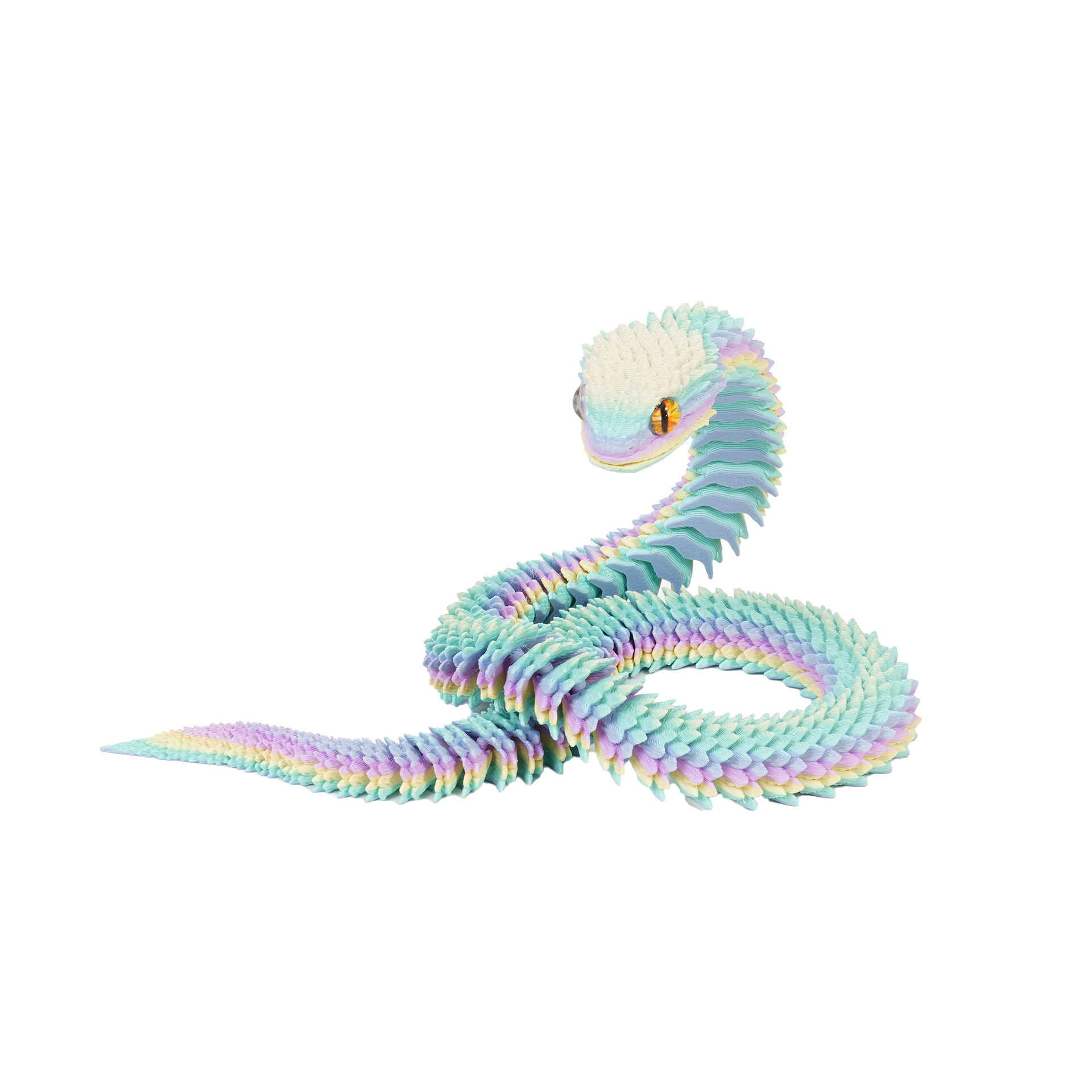 Transfronterizo impresión 3D serpiente viperas adornos hechos a mano modelo de animales de luz nocturna regalo de cumpleaños para niños juguetes impresos en 3D