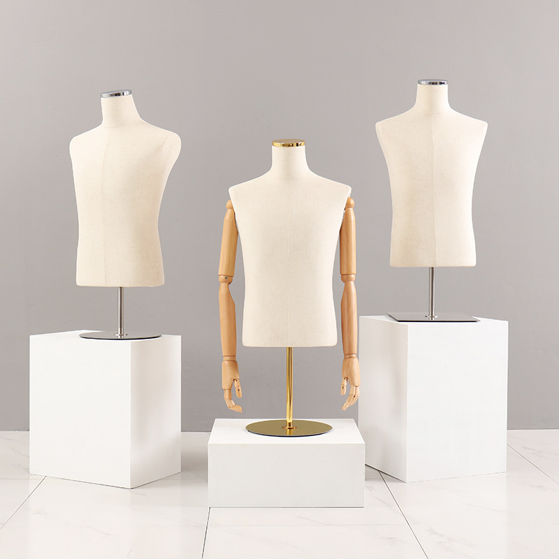 衣料品店 モデル用小道具 男性半身トルソー メンズ服展示台 スーツ陳列棚 ディスプレイモデル ディスプレイスタンド