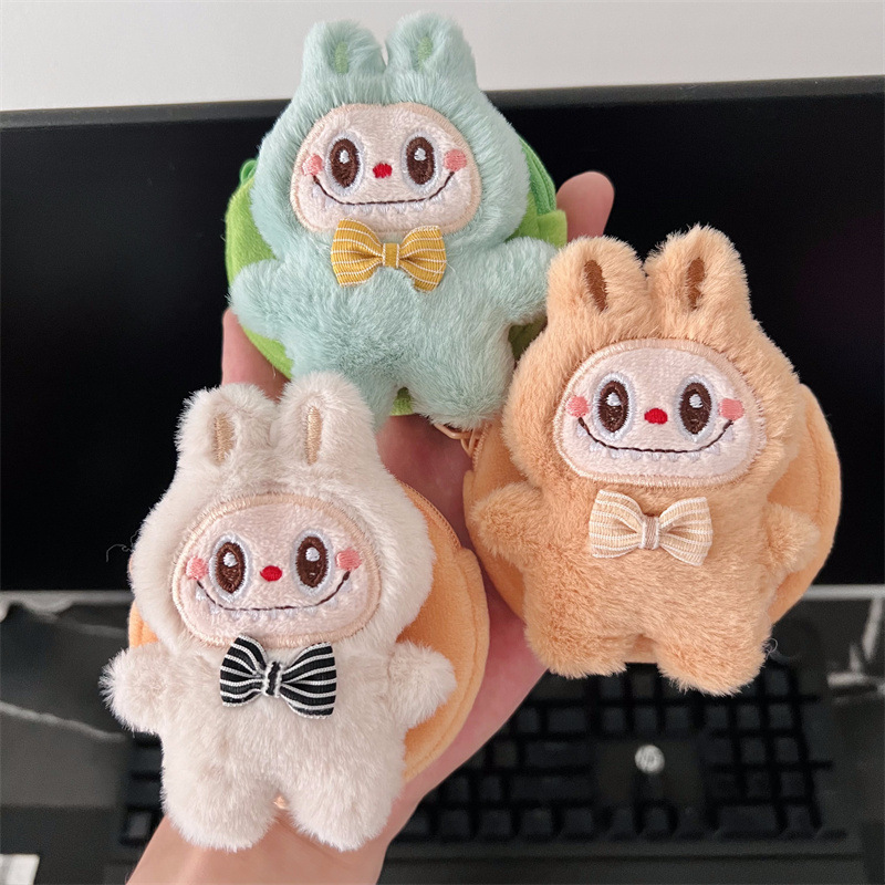 かわいいラブブ小銭入れ、国境を越えた人気の丸型ヘッドフォンバッグ、ポータブル、ミニバッグ、吊り下げ可能|undefined