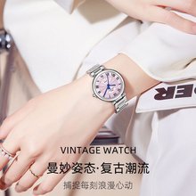 Disney迪士尼正品新款手表女士轻奢小众名牌学生高级感石英女表