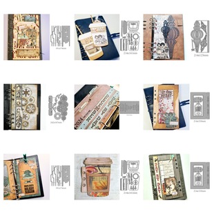 Christmas Character Gift Christmas Light Half Label Page Knife Mold Cutting Dies DIY Embossing Scrapbooking Mold Greeting Card