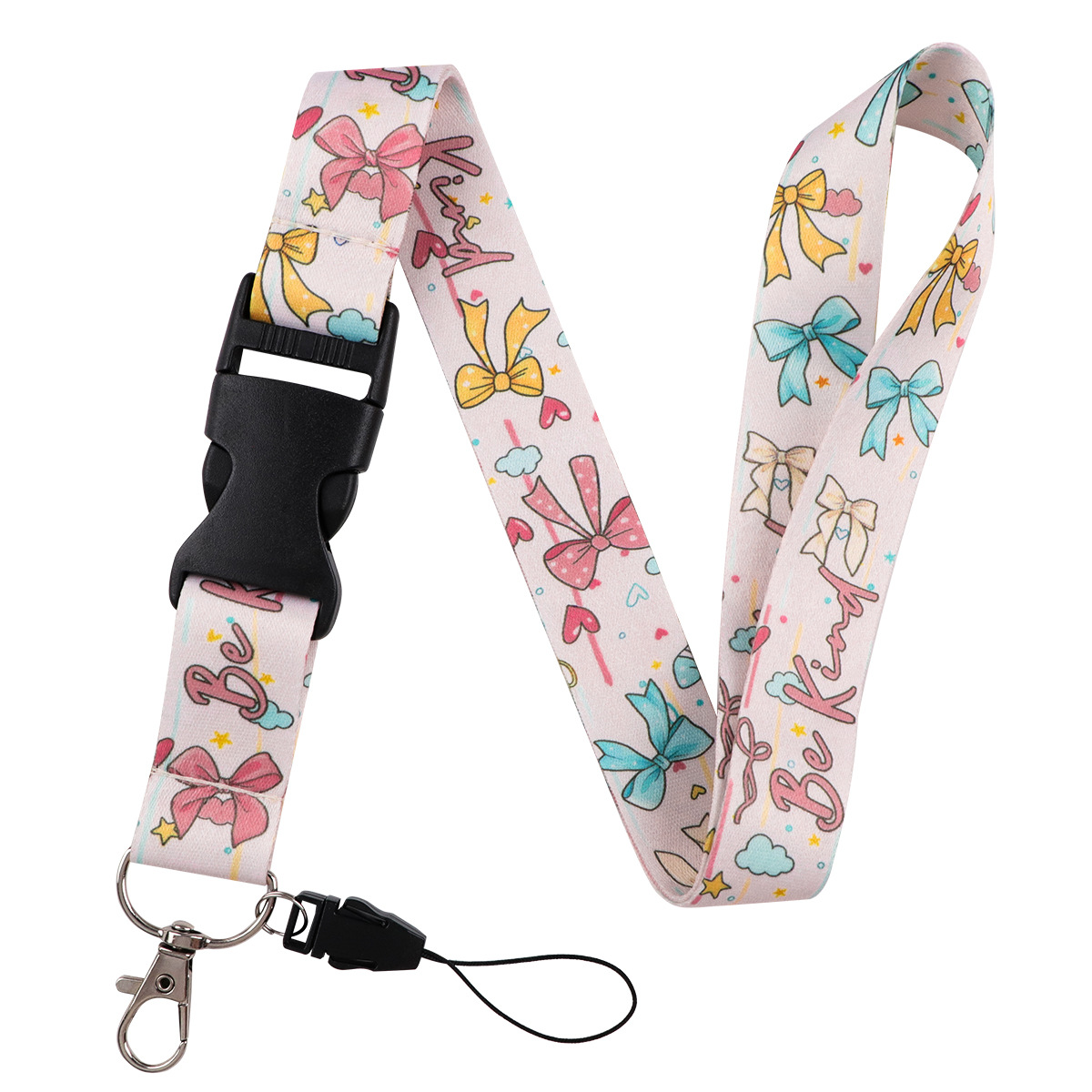 Tarjeta de cuerda para teléfono móvil con lazo de color minimalista, etiqueta de trabajo de autobús, llavero disponible para hombres y mujeres, cordón de tarjeta de control de acceso