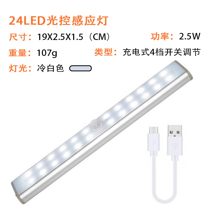 Lámpara LED con sensor de movimiento para armario, pasillo o dormitorio, luz nocturna portátil