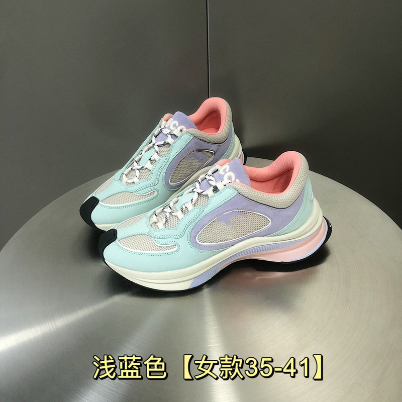 GG家Runスポーツシューズ女性ランニングシューズ2024年モデル軽量厚い底カジュアルお父さん靴男性カップルモデル女性靴|undefined