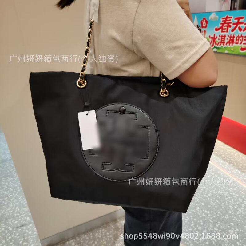Tb's New Nylon Tote Ella Zipper Crossbody Handbag, a Popular Cross-Border Style in Europe and America, Large-Capacity Chain Bag
