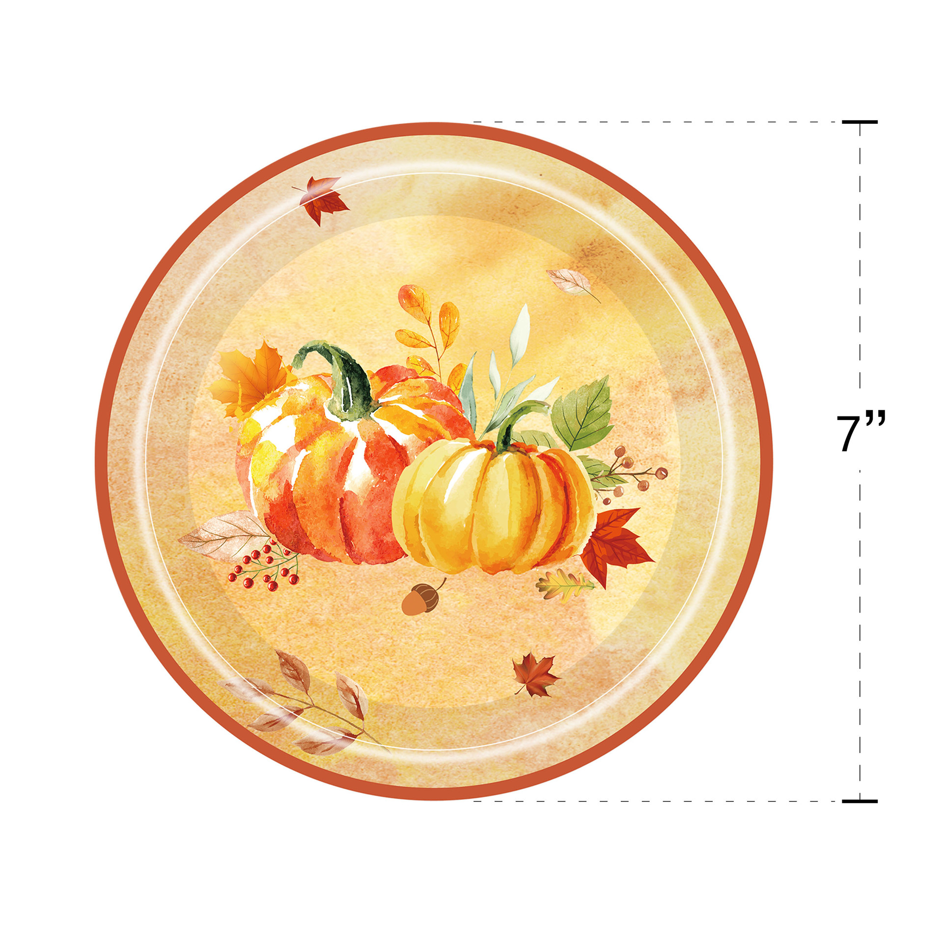 Juego de Vajilla Desechable para Decoración del Hogar y Eventos, con Platos de Papel, Temática de Hoja de Arce y Calabaza, para Fiestas y Festivales Transfronterizos