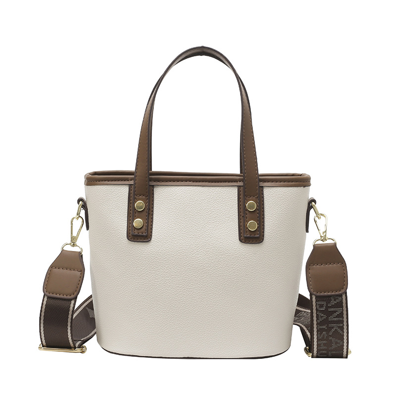 复古高级质感新款手提包女包百搭撞色洋气休闲气质时尚斜挎包