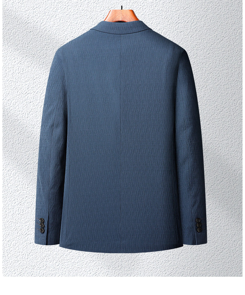 Áo vest nam mỏng mùa xuân thu dáng ôm, vải jacquard co giãn không cần ủi, phong cách Hàn Quốc — Màu xanh, Màu xám chi tiết 17