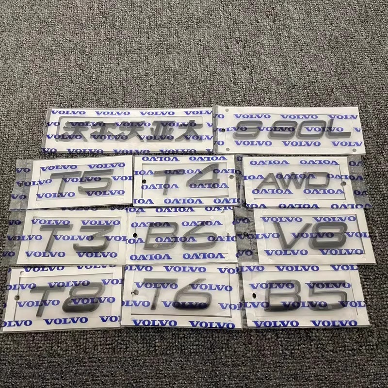 Suitable for Volvo Volvo Tail Logo Xc90Xc60S60S8090 Car Logo T3T4T5T6T8Awd Letter Logo