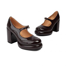 V 38715 Vintage Round Toe Mary Jane Heels ����Բͷ������Ь
