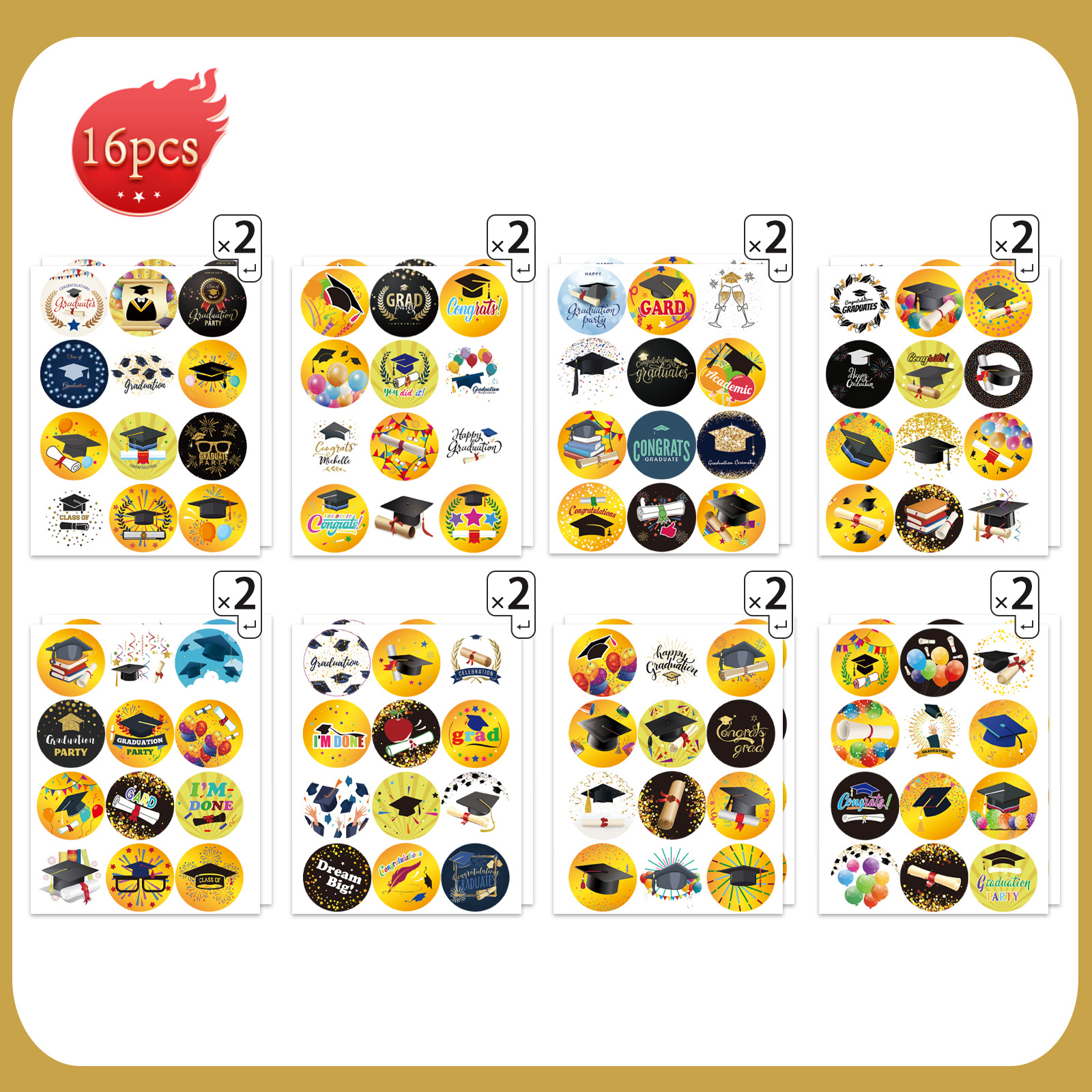 Graduation season stickers graduation hat sealing stickers gift…