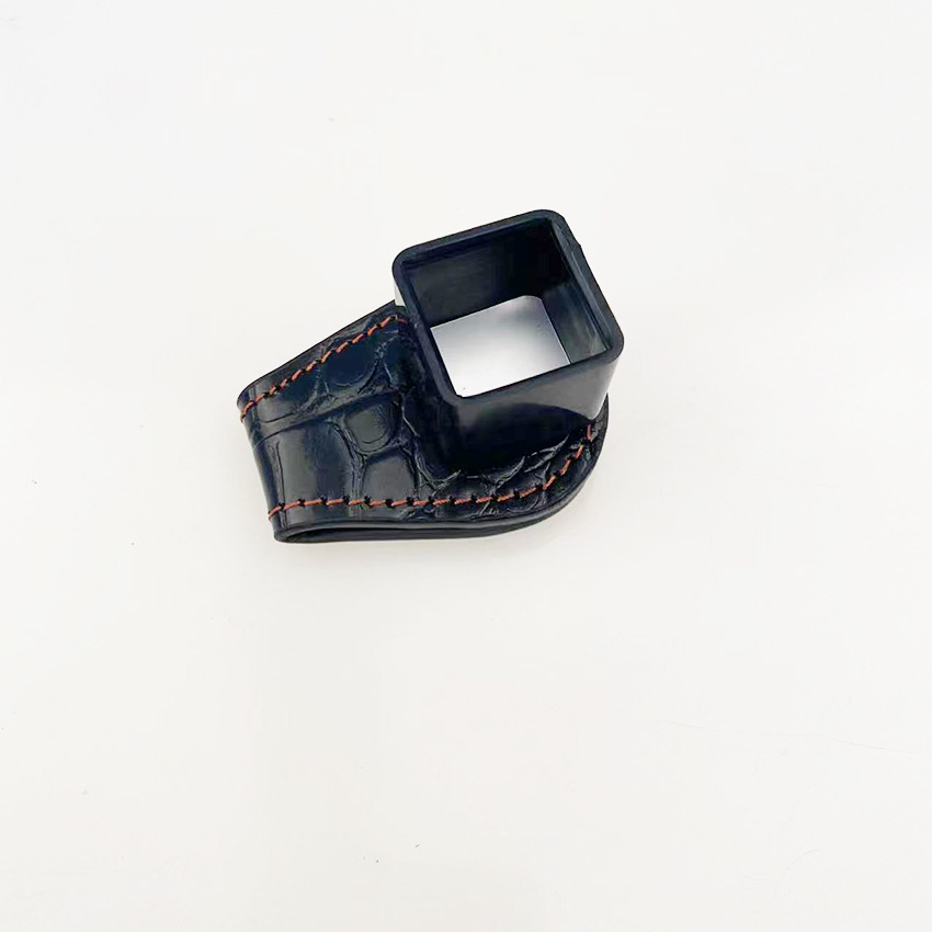 Caja de almacenamiento de cuero genuino caja de almacenamiento de succión magnética sombrero de chocolate + Pantalones redondos bolsillo clip de chocolate/cuero genuino