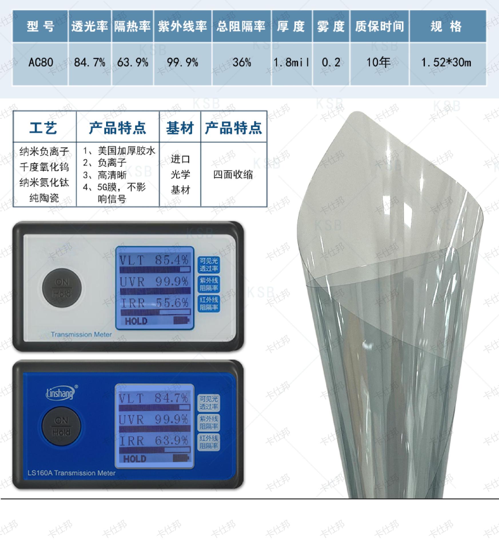New Negative Ion Nano Ceramic Insulation Film Office Villa Home Window One-way Glass Film Sunscreen Film