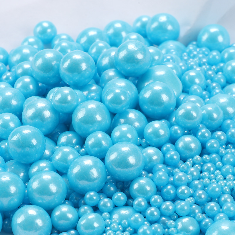 진한 파란색 구슬 혼합-130g 병