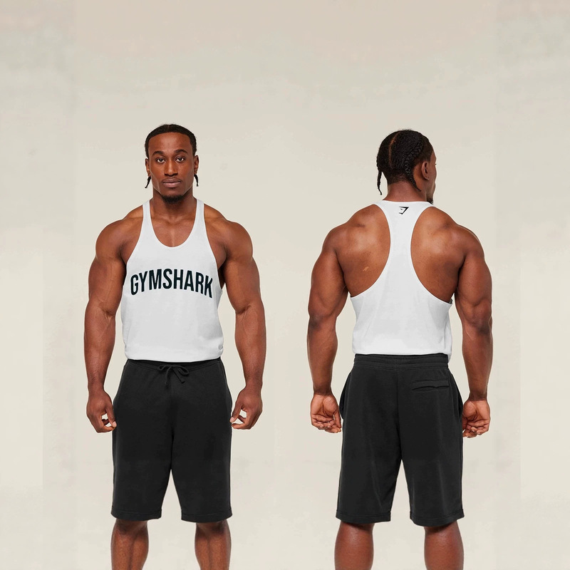 Gymshark New Men's Slim-Fit Sports Casual Running Fitness Basketball Quick-Drying Elastic Sleeveless Vest