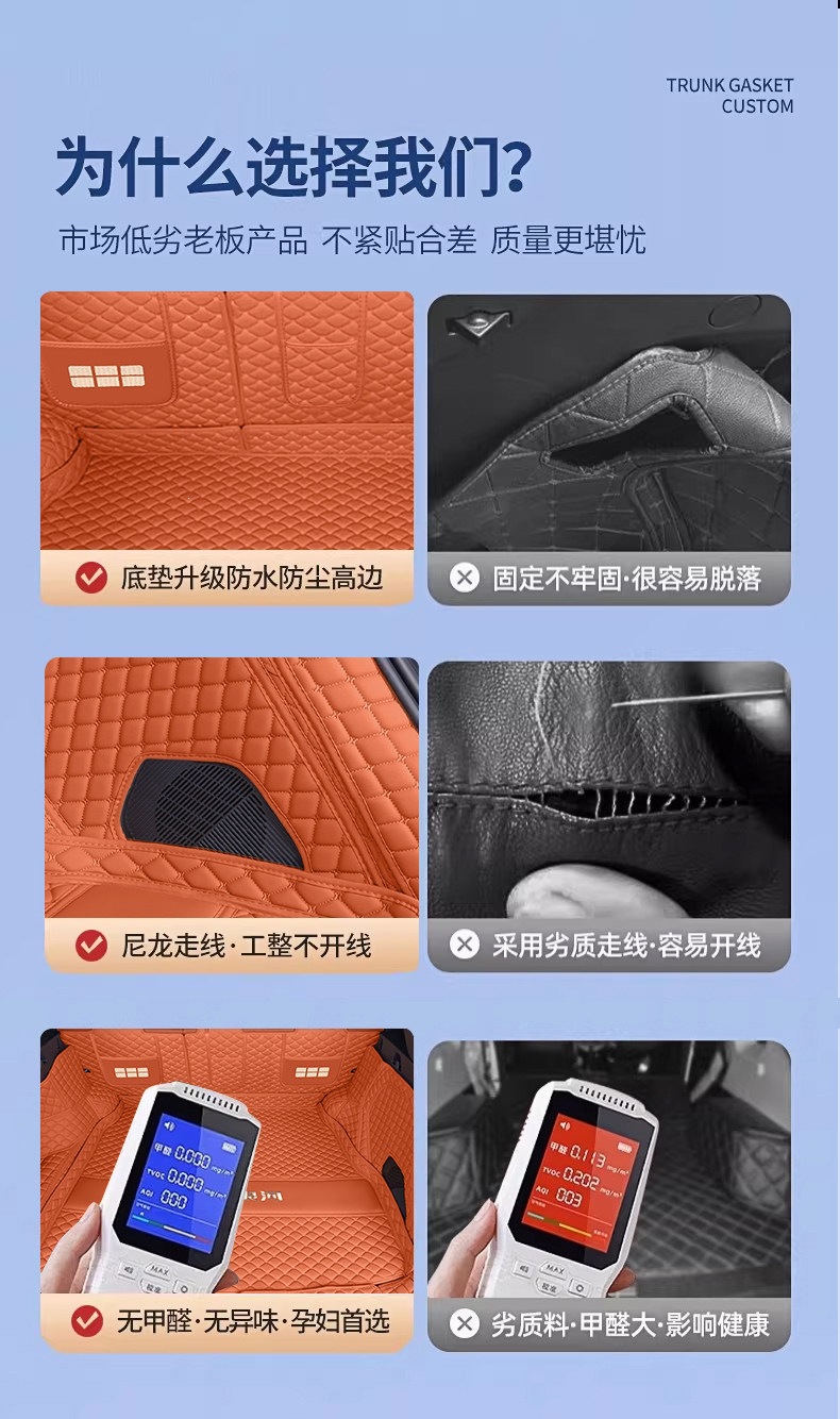 2026 Geely Galaxy Starship 7 EV pure electric car trunk mat, full coverage, wear-resistant