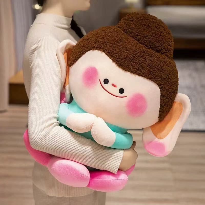 跨境新款佛小伴公仔玩偶云岗石窟大型莲花佛毛绒玩具送女生日礼物|undefined