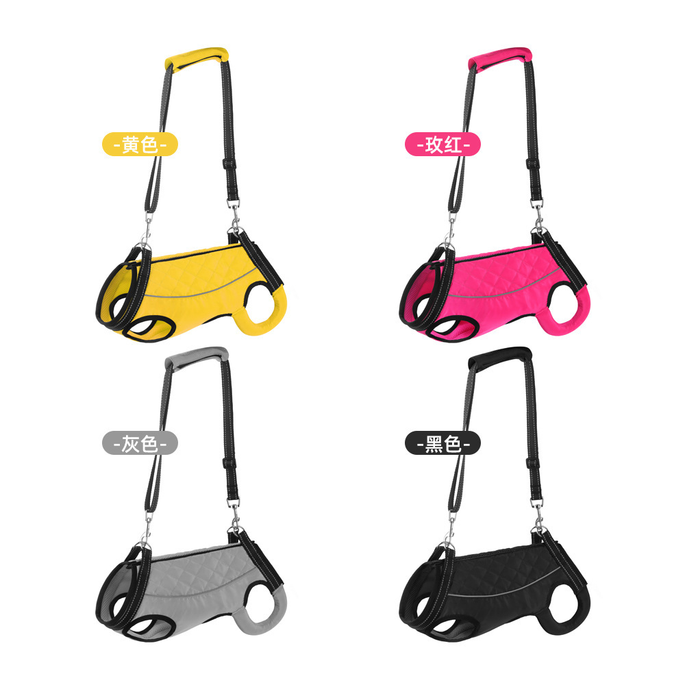 Viajes asistidos exclusivamente para perros transfronterizos, correas para el pecho de rehabilitación para perros discapacitados, ropa de rehabilitación multifuncional que se puede sostener y levantar al por mayor