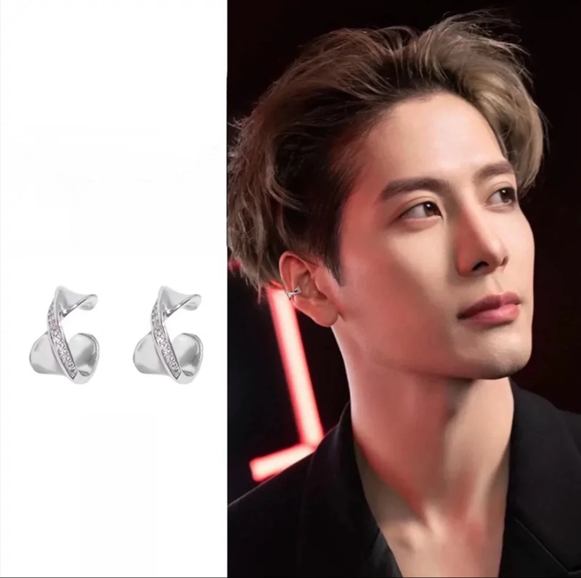 Cross Ear Cuff For Men, Non-pierced Glossy Earring Accessory_voghion.com