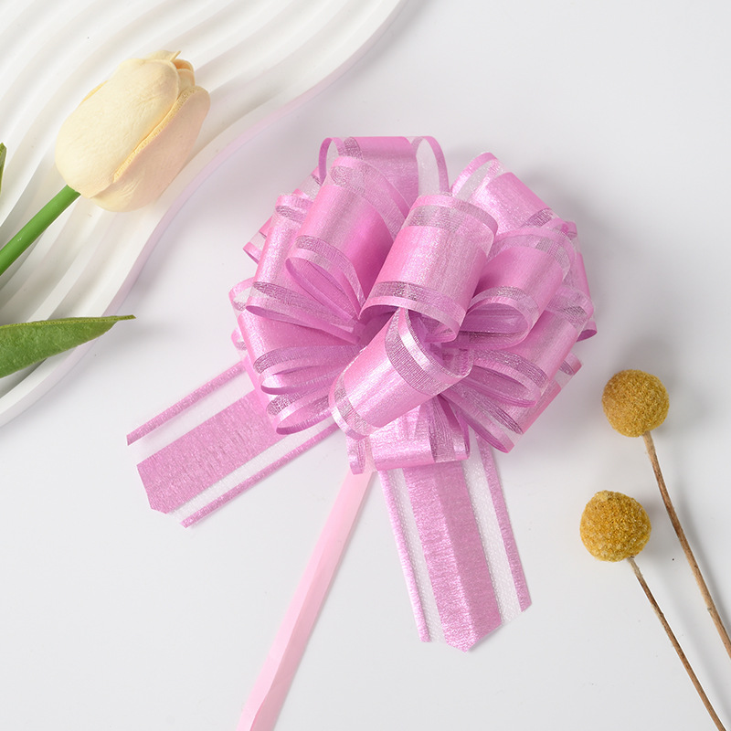 Nuevo transfronterizo 30 tamaño medio de hilo de nieve dibujado flores de decoración de Navidad regalo de flores empaque colorido cebolla dibujar cinta de flores