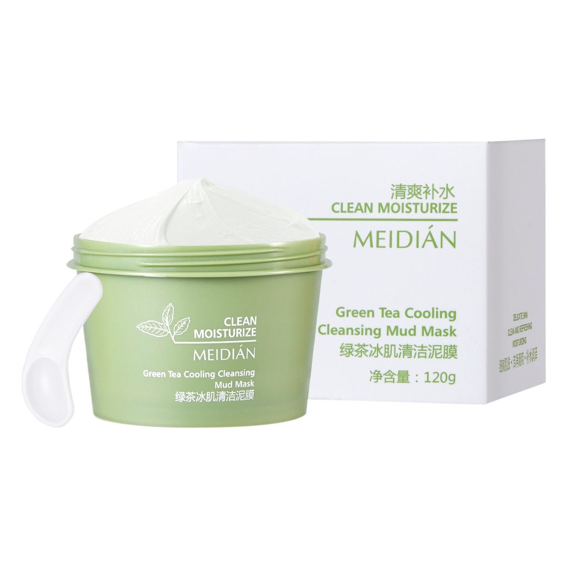 Charming Green Tea Mud Mask Deep Cleansing, Shrinks Pores, Balances Oil, Hydrating Mask for Oil Control and Blackhead Removal