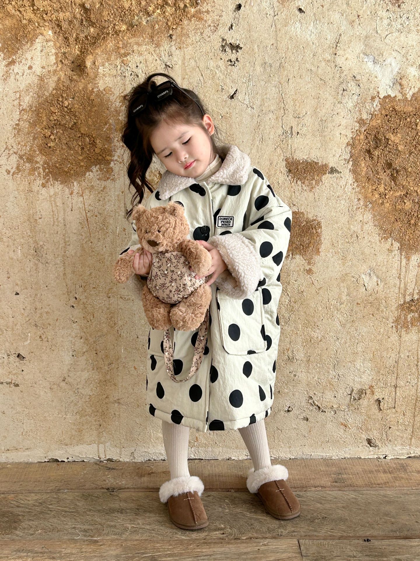 Cute Round Dots Cotton Blend Polyester Girls Outerwear display picture 6